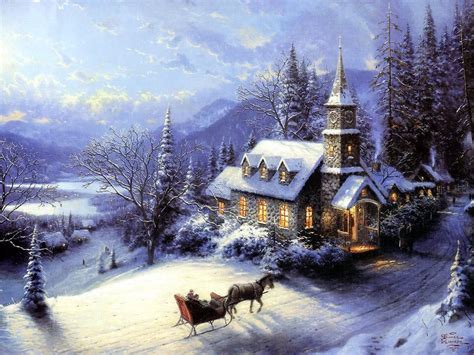 Christmas Scenes Wallpapers - Top Free Christmas Scenes Backgrounds ...