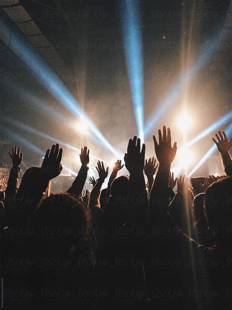 Hands Raised at Live Concert by B. Harvey for Stocksy United Worship ...