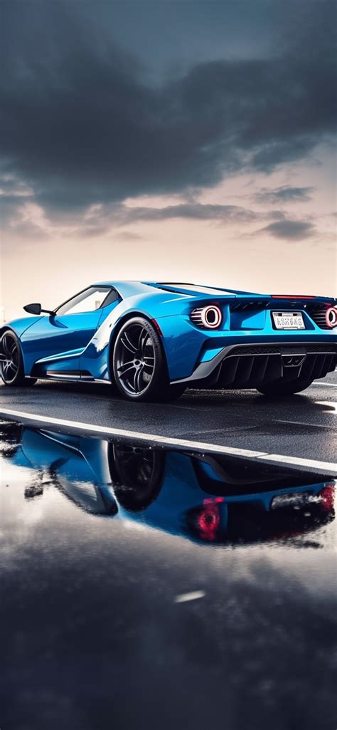 Blue Ford GT Supercar Wallpapers - Ford GT Wallpaper for iPhone