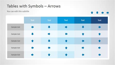 Tables with Symbols for PowerPoint