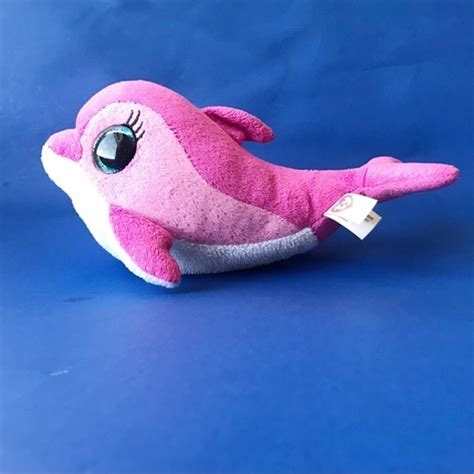 Ty beanie boos surf pink dolphin with sparkles