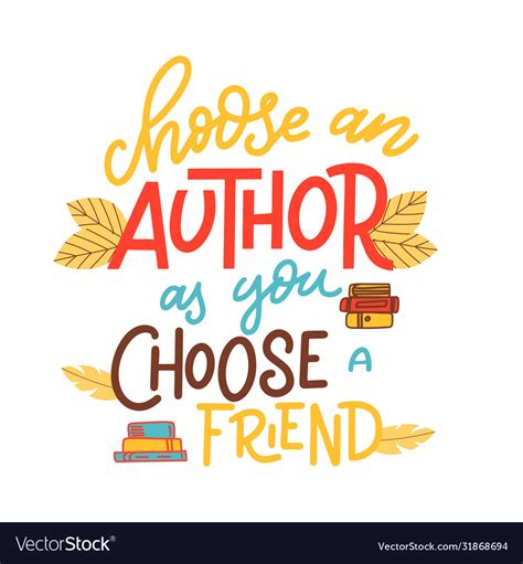 Choose an author as you a friend hand Royalty Free Vector