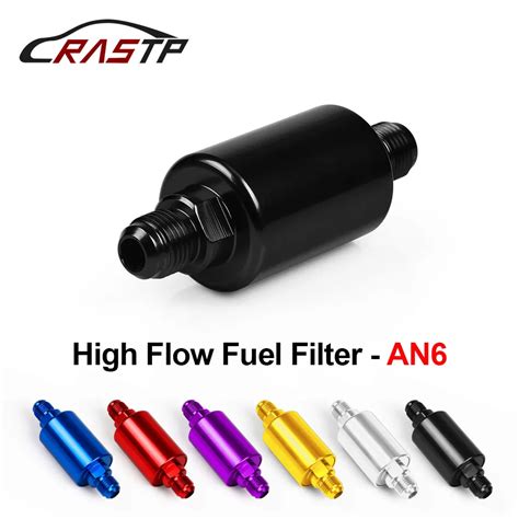 RASTP High Quality AN6 Universal Auto Aluminum Fuel Filter With Copper Filter Fuel Filter RS ...