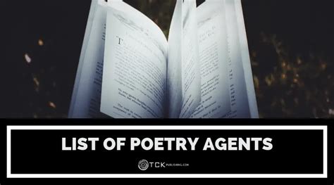 List of Poetry Literary Agents Now Accepting Submissions - TCK Publishing