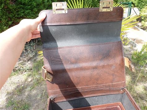 Vintage Large Brown Leather Briefcase W Trays Jewelry Trays - Etsy