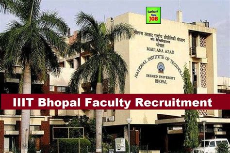 IIIT Bhopal Faculty Recruitment 2022 » Notification Here, Apply Now ...