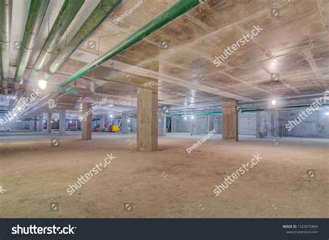 Underground Parking Construction Phase Empty Garage Stock Photo (Edit ...