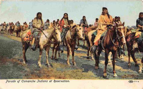 Comanche Native American Indian Horse Riders Parade 1909 postcard | Comanche indians, Comanche ...