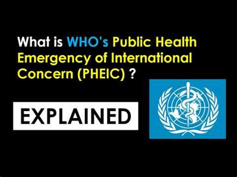 WHO Global Public Health Emergency Explained | PHEIC | Definition, Criteria, Implications - YouTube