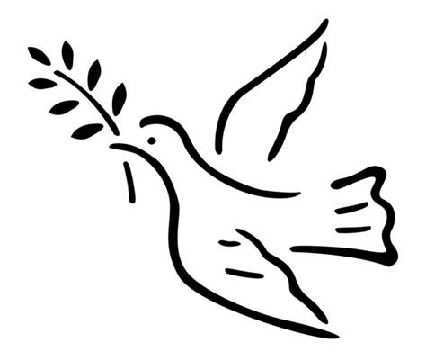 Free Dove With Olive Branch Silhouette, Download Free Dove With Olive Branch Silhouette png ...