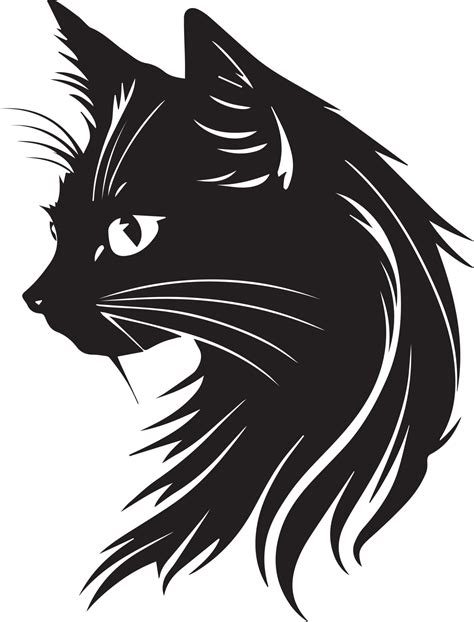 Cat logo Illustration black and white Vector Isolated 22326524 Vector ...