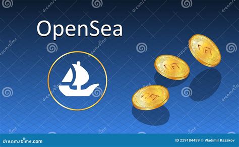 OpenSea Logo Symbol Internet Platform NFT Token Market And Auction. New ...