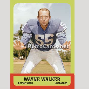 1963T Wayne Walker Detroit Lions – RetroCards