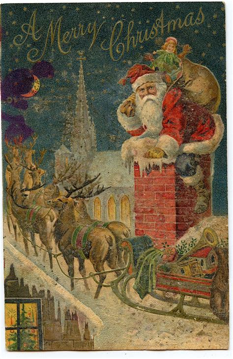 Lot - Antique / Vintage Postcard Christmas