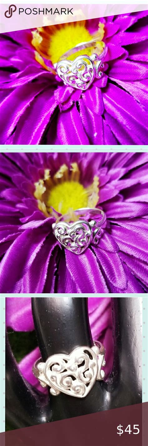 Spotted while shopping on Poshmark: NWOT STERLING SILVER HEART SCROLL RING! #poshmark #fashion # ...