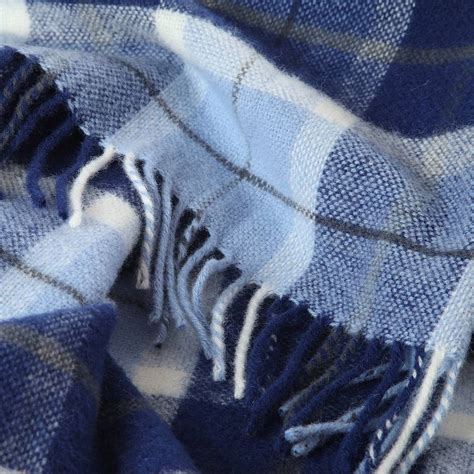 blue check throw by dreamwool blanket co. | notonthehighstreet.com