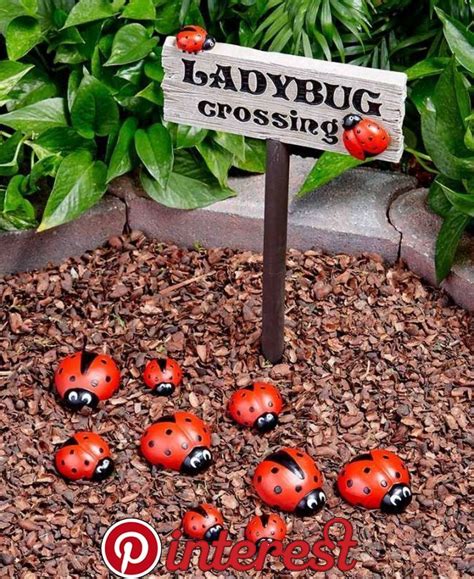 Ladybug Garden Decor Ladybug Garden Decor | Ladybug garden, Fairy garden diy, Rock garden ...