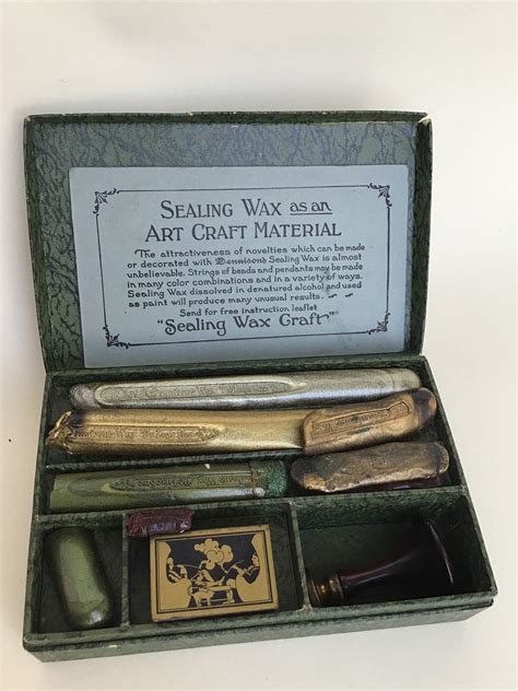 Vintage Dennison Sealing Wax Kit - Etsy | Dennison, Wax seals, Waxing kit