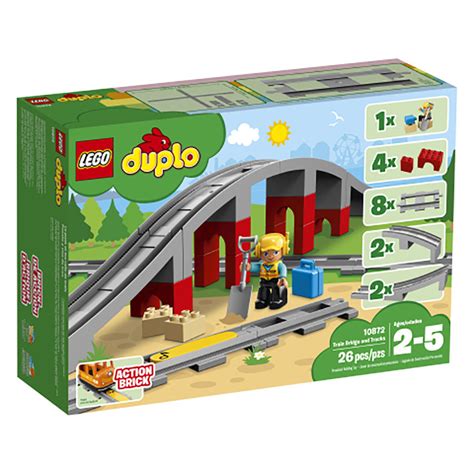 LEGO DUPLO Town - Train Bridge and Tracks - - Fat Brain Toys