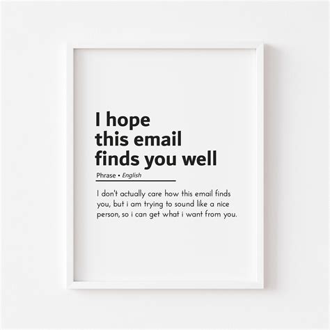 4 Email Quotes I Hope This Email Finds You Well Wfh Just - Etsy