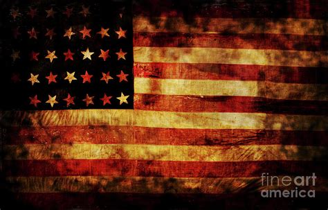 Vintage American Flag Photograph by Jon Neidert - Fine Art America