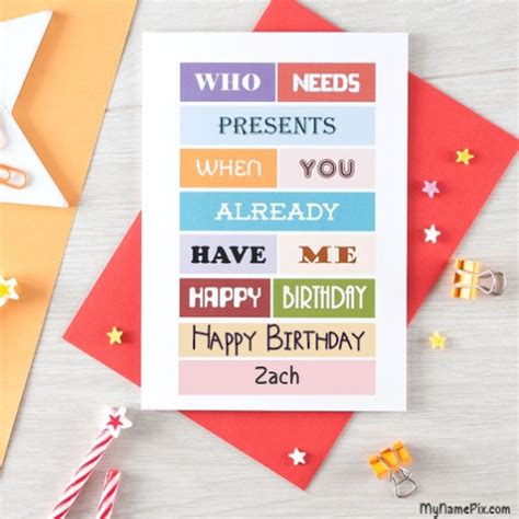 Happy Birthday Zach Cakes, Cards, Wishes