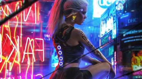 2560x1440 Cyberpunk Neon Girl 4k 1440P Resolution ,HD 4k Wallpapers ...