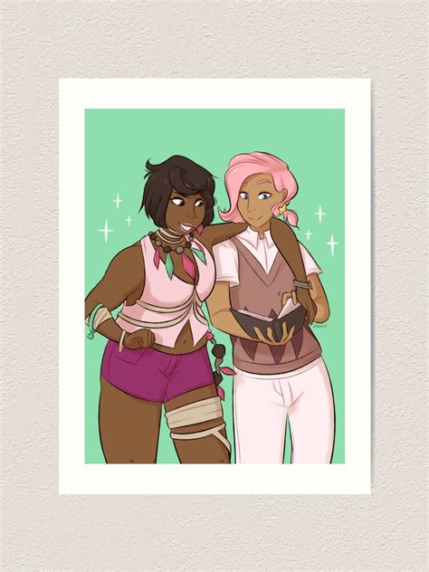 "Pokemon - Ilima and Olivia" Art Print by SangArts | Redbubble