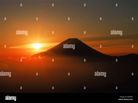 Sunrise at Mt Fuji in Japan Stock Photo - Alamy