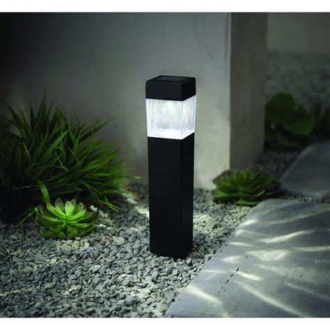 Hampton Bay Solar Bollard Stainless Outdoor Led Landscape | Hot Sex Picture
