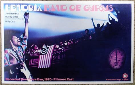 Concertposterauction.com - Jimi Hendrix Band of Gypsys 1970 Capitol Records EXTRA-LARGE Promo Poster