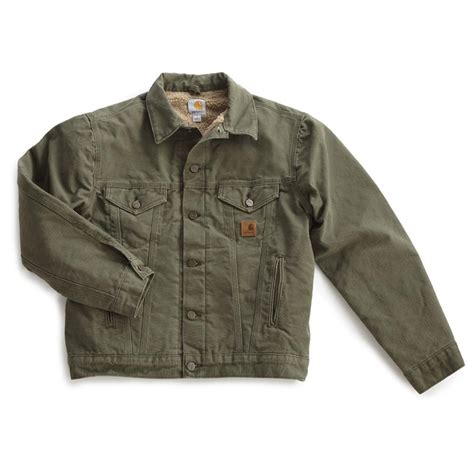 Carhartt Sandstone Denim Jean Jacket - 594017, Uninsulated Jackets & Coats at Sportsman's Guide