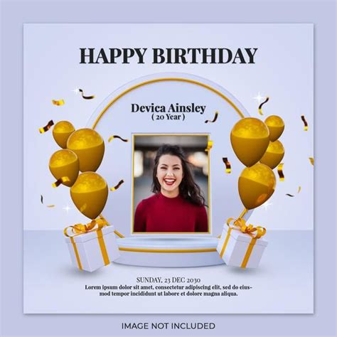 Premium PSD | Digital happy birthday celebration banner instagram post ...