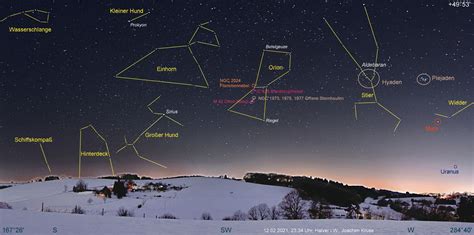 Sternenhimmel in eisiger Winternacht - Spektrum der Wissenschaft