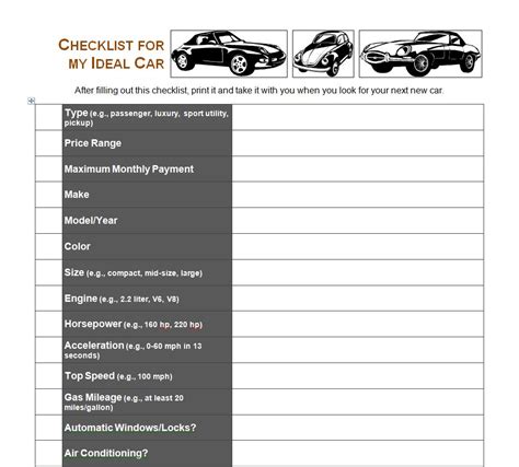 Car Buying Checklist | Used Car Buying Checklist