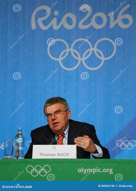 President of the International Olympic Committee Thomas Bach during ...