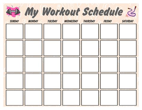 Blank Workout Schedule For Women | Templates At With Blank Workout ...