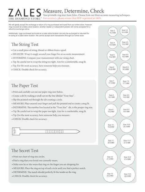 Printable Ring Size Chart 2020-2021 - Fill and Sign Printable Template Online | US Legal Forms