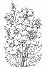 Beautiful flowers To color  Flower Coloring Pages For Kids sketch template