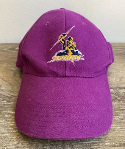 NRL Melbourne Storm Hat SnapBack Adjustable Cap Embroidered Logo NRL Vintage | eBay