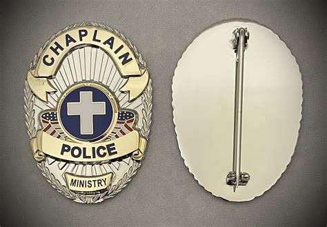 Chaplain Police - Badge with Pin and Safety Catch | Chaplain Badge