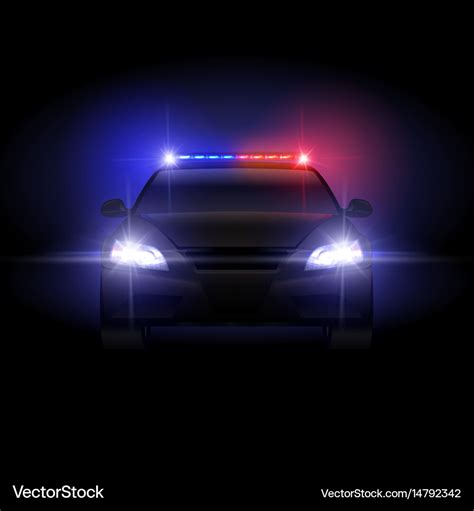 Police Car Lights Flashing