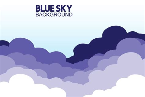 Blue Sky with Clouds Background Vector Graphic by kosunar185 · Creative ...