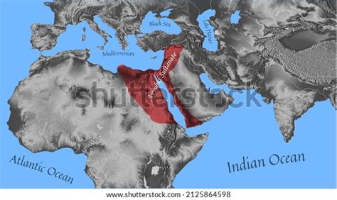 Ayyubid Sultanate Map Middle East Africa 库存插图 2125864598 | Shutterstock