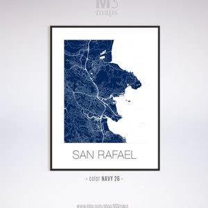 San Rafael California San Rafael CA Map San Rafael Map San - Etsy