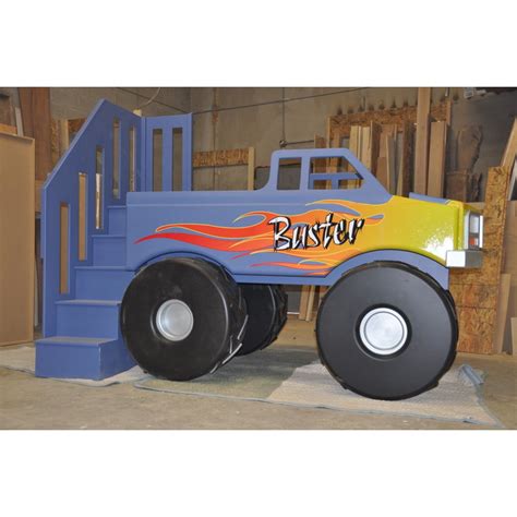 Monster Truck Bed - Designed by Tanglewood Design | Truck toddler bed ...