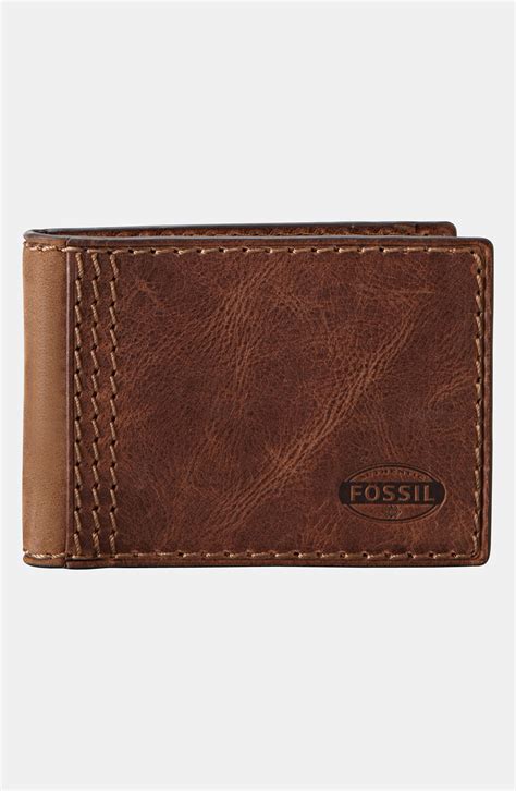 Fossil Haden Money Clip Wallet in Brown for Men | Lyst