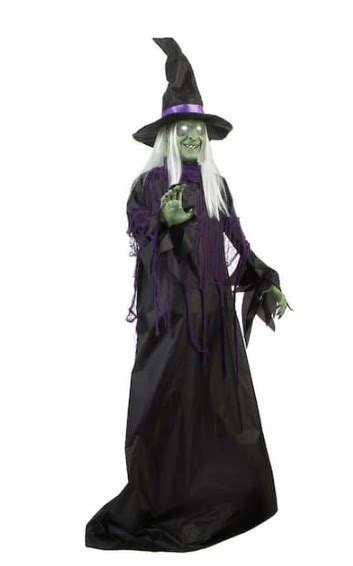 6 ft Animated Standing Witch Halloween Animatronic - Imaginations ...