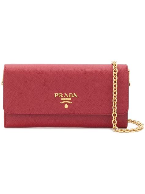 PRADA PRADA WALLET ON CHAIN BAG - RED. #prada Bags, Inventions, Prada ...