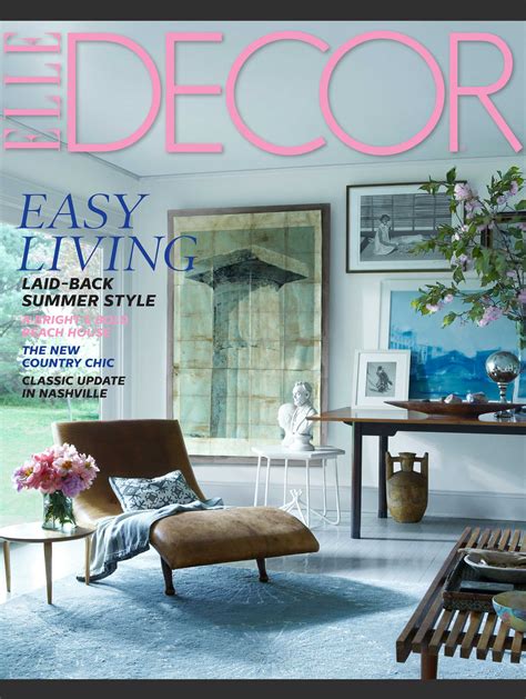 Elle Decor July August 2014 Cover and Story - Interiors By Color